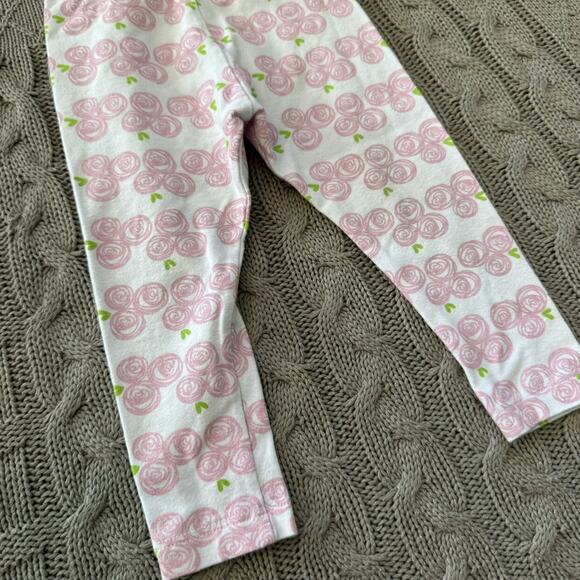 Little Hip Squeaks Pink Rose Leggings ~ 9/12M - Picture 3 of 8